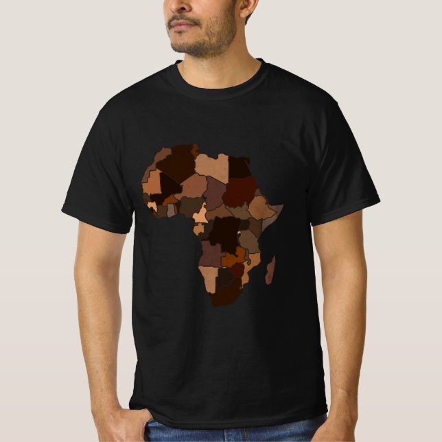 Vintage Melanin Africa Map Tee Unisex (Front)
