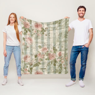 Vintage Melody Fleece Blanket
