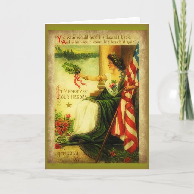 Vintage Memorial Day Greeting Card (Front)