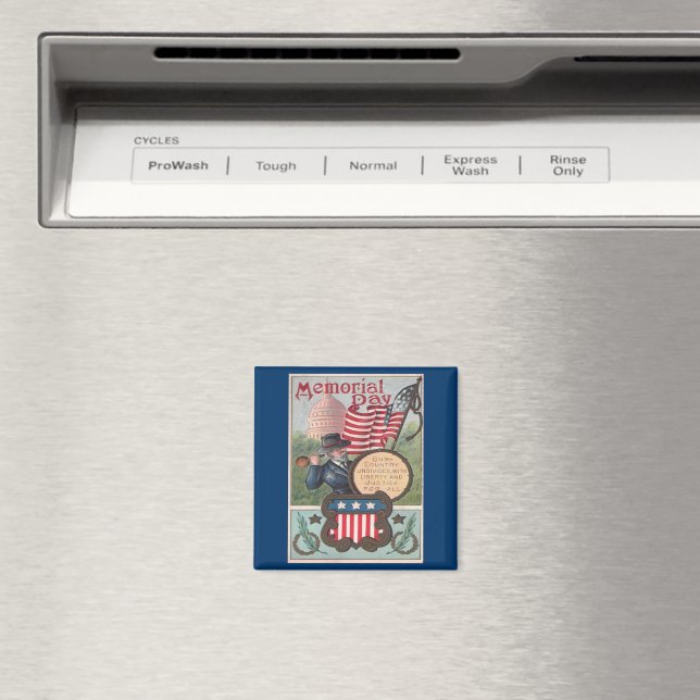 Vintage Memorial Day - One Country Magnet (In Situ (Dishwasher))