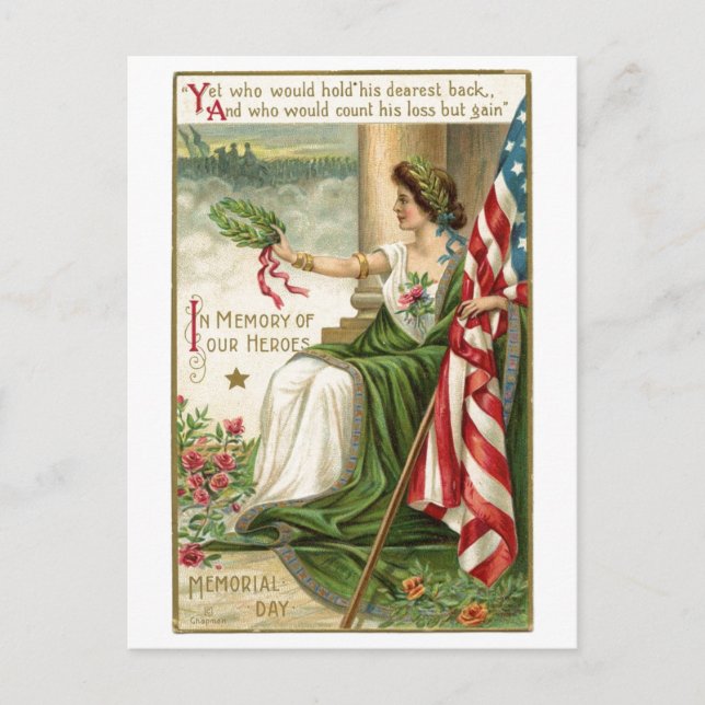 Vintage Memorial Day Postcard (Front)