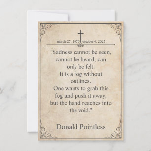 Vintage Memorial Sympathy - Antique