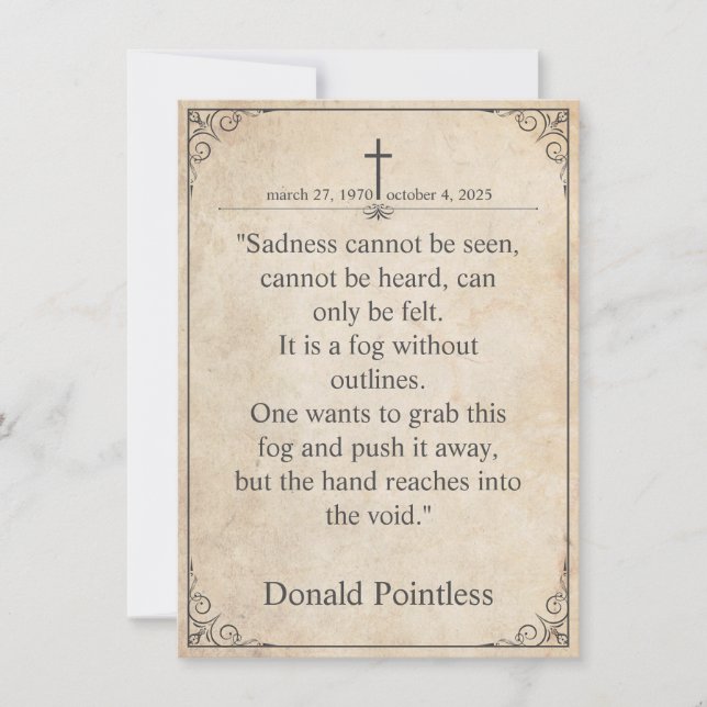 Vintage Memorial Sympathy - Antique (Front)