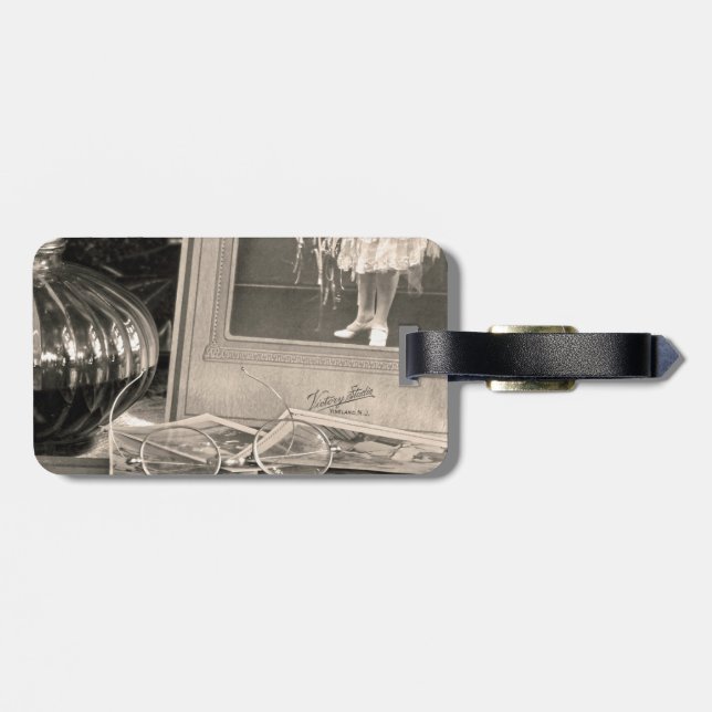 Vintage Memories Luggage Tag (Back Horizontal)