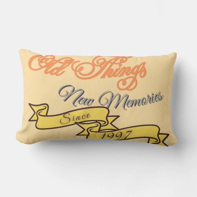 Vintage Memories Lumbar Pillow since 1997 (Front)