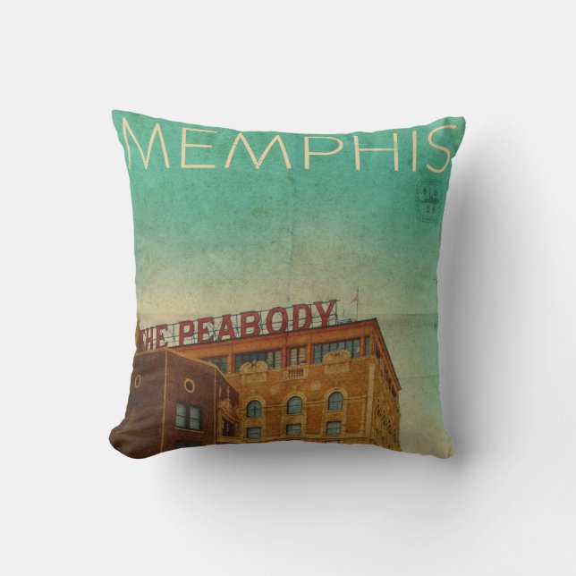 Vintage Memphis Throw Pillow (Front)