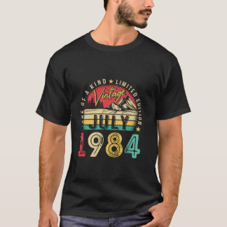 Vintage Men 40 Year Old Gift Funny July 1984 40th  T-Shirt