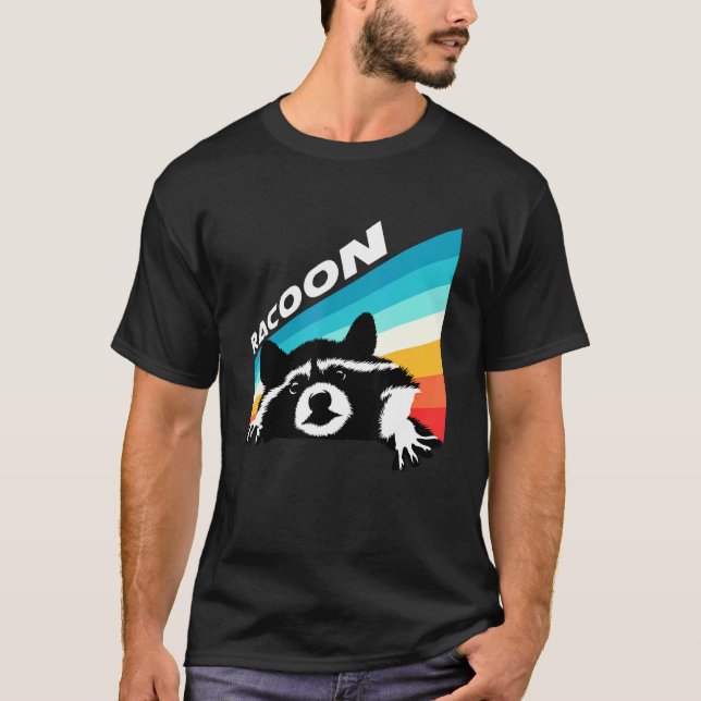 Vintage Men Racoon T-Shirt (Front)