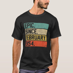 Vintage Men Women 68Th Birthday Epic Since Februar T-Shirt