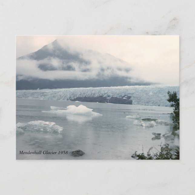 Vintage Mendenhall Glacier Photo Postcard (Front)