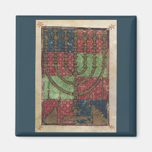 Vintage Menorah, Festival of Lights Happy Hanukkah Magnet