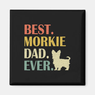 Vintage Mens Best Morkie Dog Dad Ever Fathers Day  Magnet