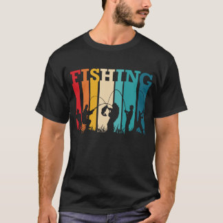 Vintage Men's Fishing T-Shirt - black