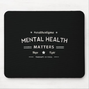 Vintage Mental Health Problems Hope And Fight Ther Mouse Pad