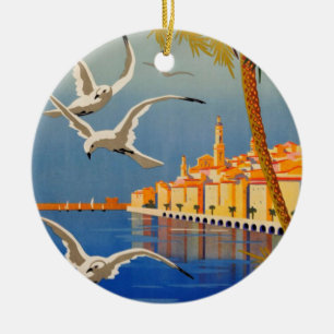 Vintage Menton CoTe D'azur Ceramic Tree Decoration