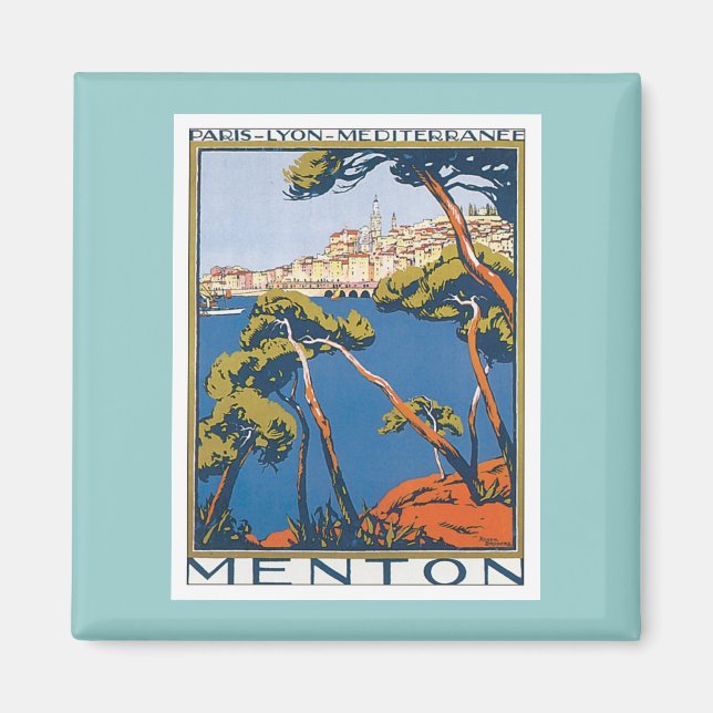 Vintage Menton France Magnet (Front)