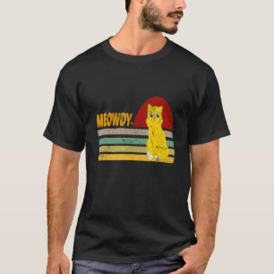 Vintage Meowdy Mashup Between Meow and Howdy Cat T-Shirt
