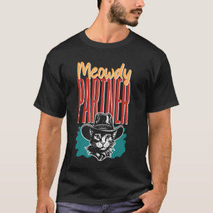 Vintage Meowdy Partner Cowboy Cat Vintage Howdy Co T-Shirt