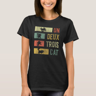 Vintage Meowy Cat Un Deux Trois Cat Cat T-Shirt
