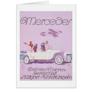 VIntage Mercedes Ad -Purple, Aeroplane
