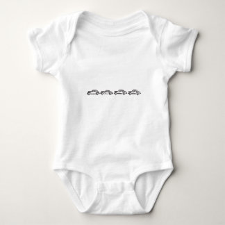 Vintage Mercedes Models Baby Bodysuit
