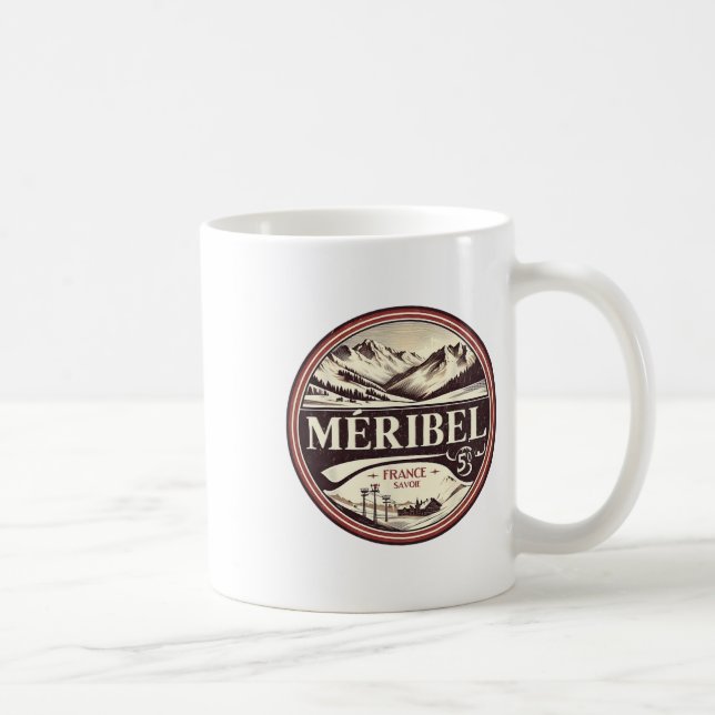 Vintage Méribel Ski Trip  Coffee Mug (Right)