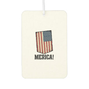 Vintage Merica Flag Patriotic Graphic Shirt_1 Car Air Freshener