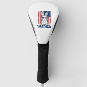 Vintage Merica Patriotic Bunny Shirt Design_1 Golf Head Cover