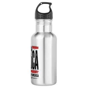 Vintage Merica Patriotic Distressed Shirt Design_1 532 Ml Water Bottle