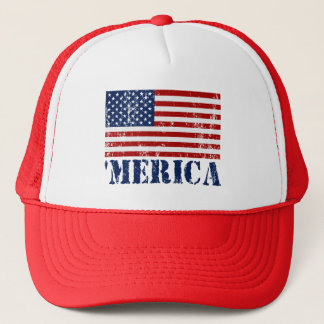 Vintage 'MERICA US Flag Hat