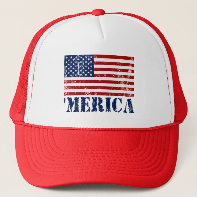 Vintage 'MERICA US Flag Hat (Front)