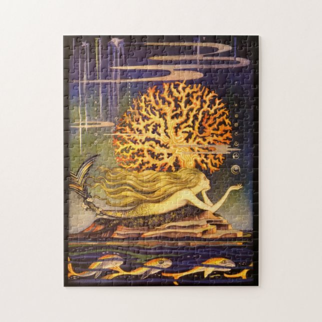 Vintage Mermaid Jigsaw Puzzle (Vertical)