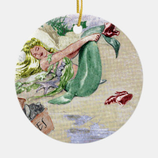 Vintage Mermaid Merchandise Ceramic Tree Decoration