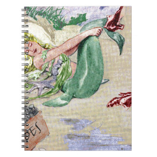 Vintage Mermaid Merchandise Spiral Notebook
