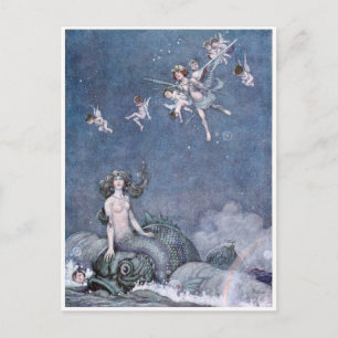 Vintage Mermaid Postcard