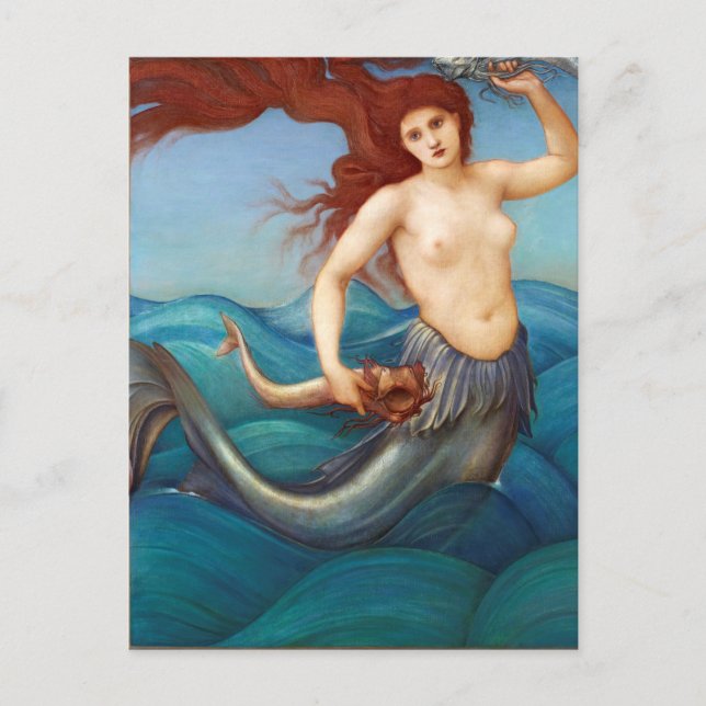 Vintage Mermaid Postcard (Front)