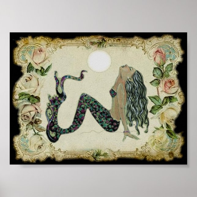 Vintage mermaid poster (Front)