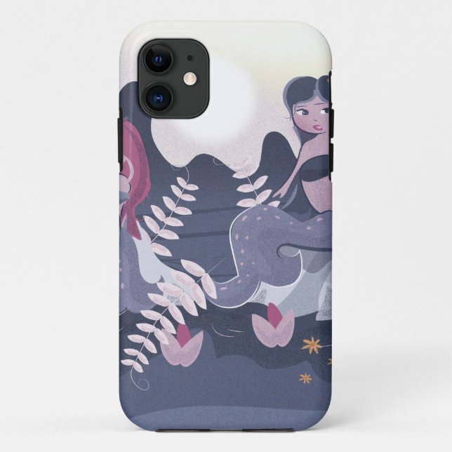 Vintage Mermaid Print Case-Mate iPhone Case (Back)