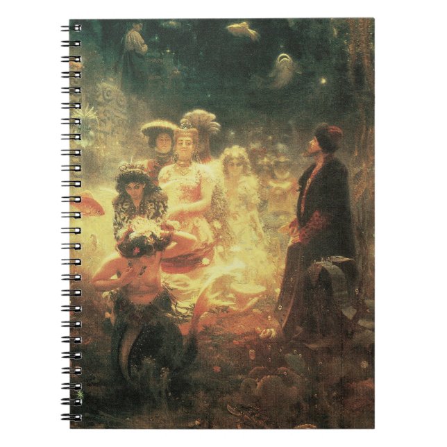 Vintage Mermaid Queen Spiral Notebook (Front)