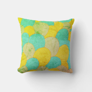 Vintage Mermaid Scales Throw Pillow