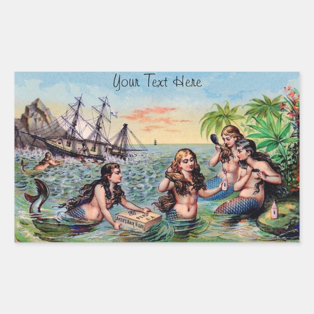 Vintage Mermaid Stickers (Front)