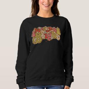 Vintage Merry And Bright Christmas Tree Christmas Sweatshirt