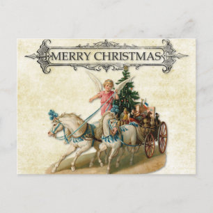Vintage Merry Christmas Angel Postcard