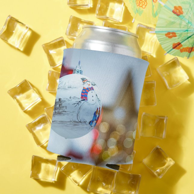 Vintage Merry Christmas Can Cooler (In Situ Summer)