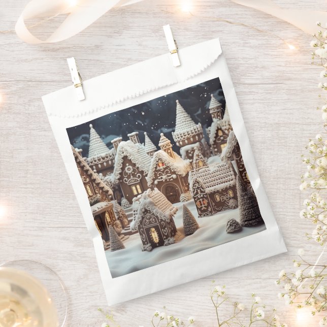 Vintage Merry Christmas Favour Bags (Clipped)