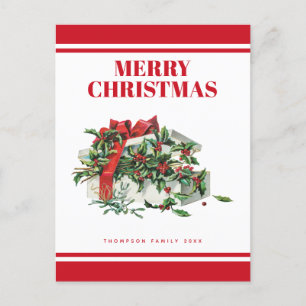 Vintage Merry Christmas Festive Christmas  Holiday Postcard