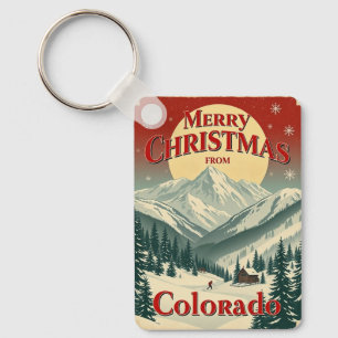 Vintage Merry Christmas from Colorado Christmas  Key Ring