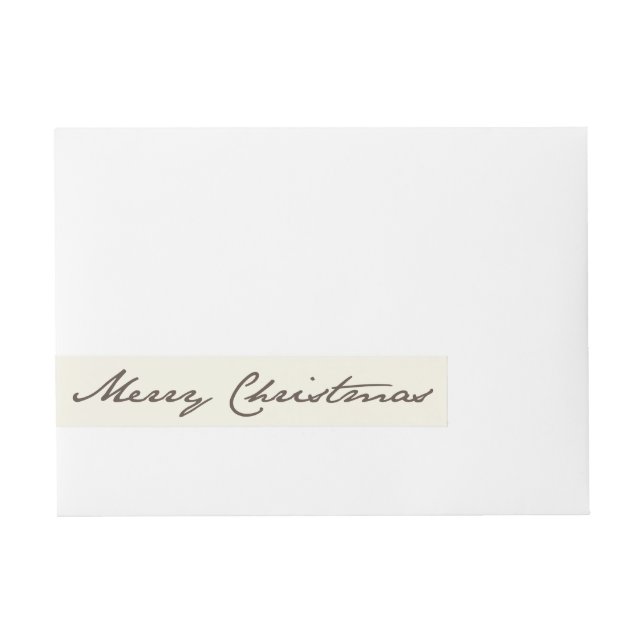 Vintage Merry Christmas Holiday Address Label (Front)