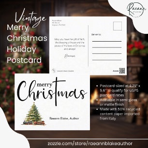 Vintage Merry Christmas Holiday Postcard