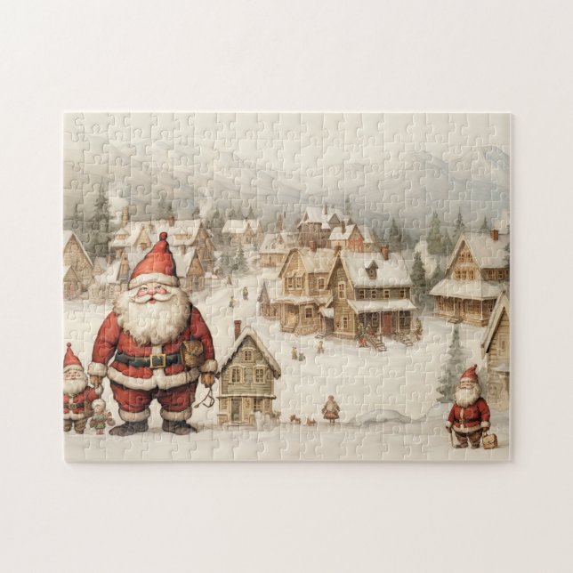 Vintage Merry Christmas Jigsaw Puzzle (Horizontal)